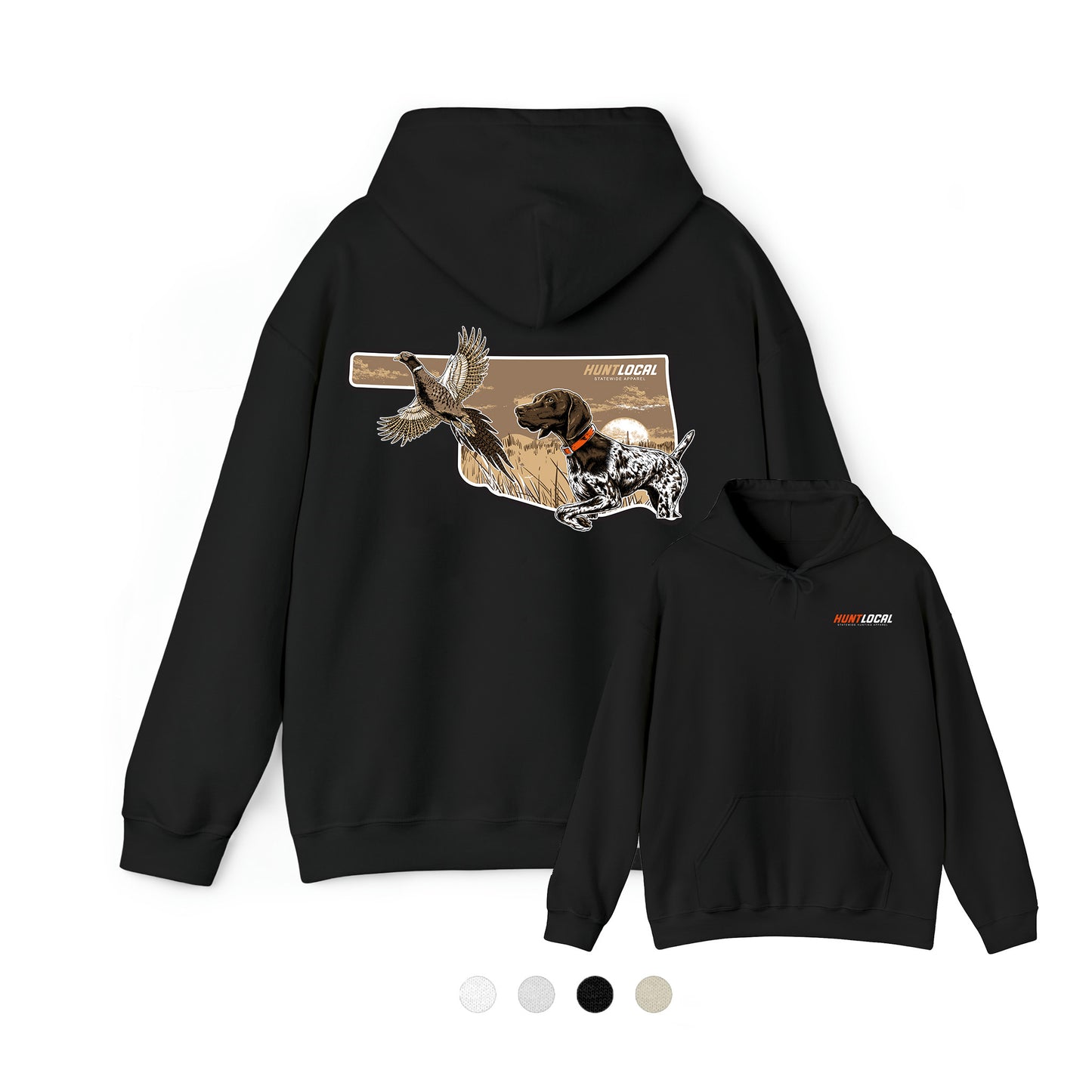 Oklahoma - Upland Bird Dog Hoodie (back)