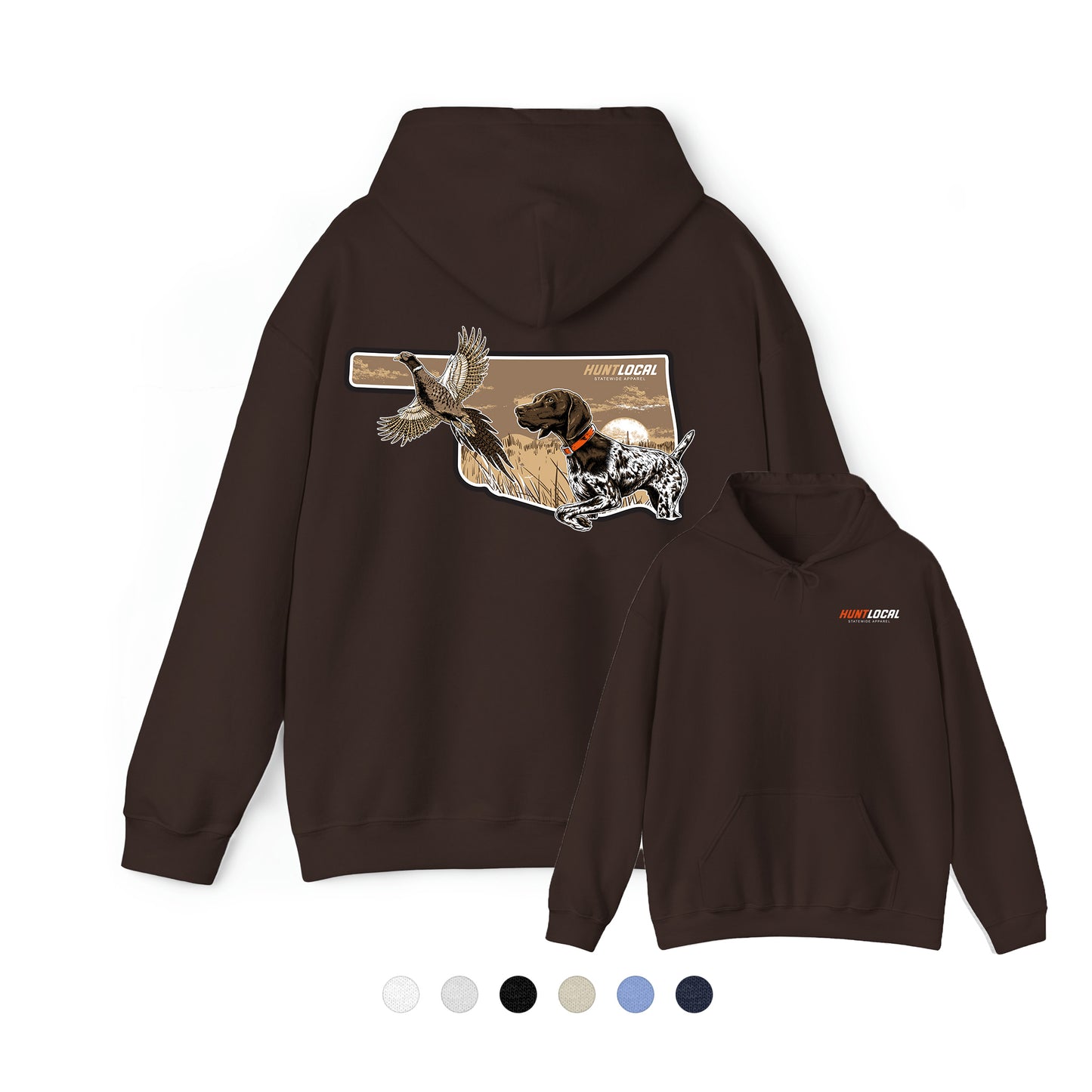 Oklahoma - Upland Bird Dog Hoodie (back)