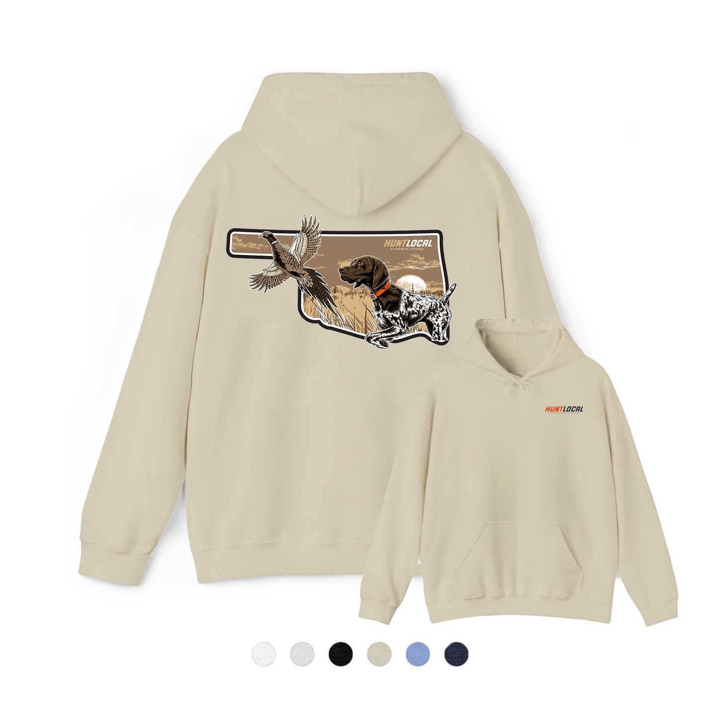 Oklahoma - Upland Bird Dog Hoodie (back)