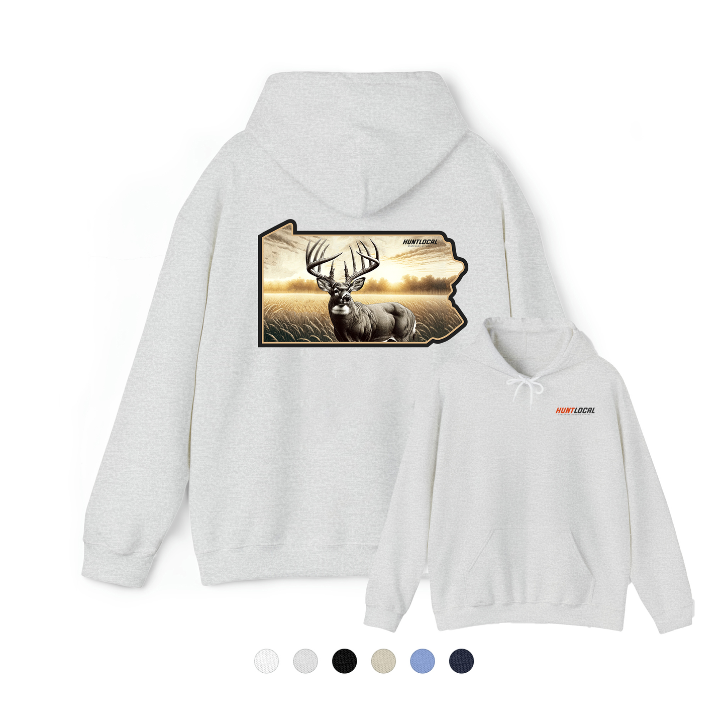 Pennsylvania - Whitetail Buck Hoodie (back)