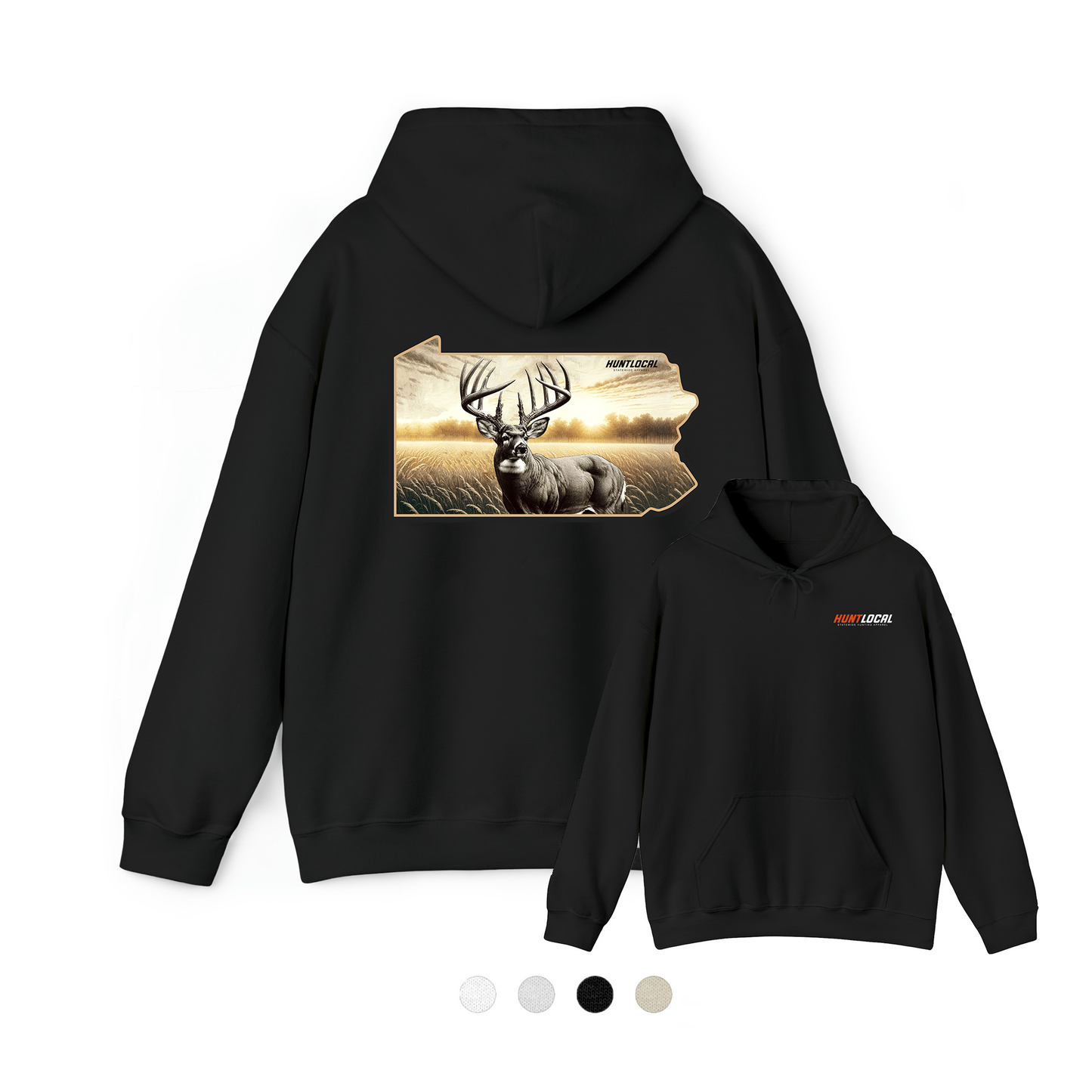 Pennsylvania - Whitetail Buck Hoodie (back)