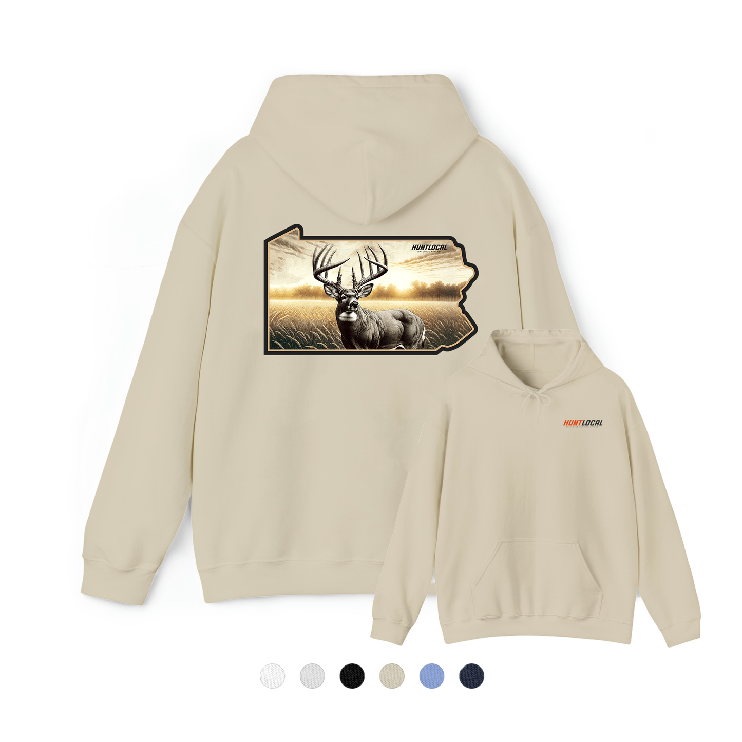 Pennsylvania - Whitetail Buck Hoodie (back)