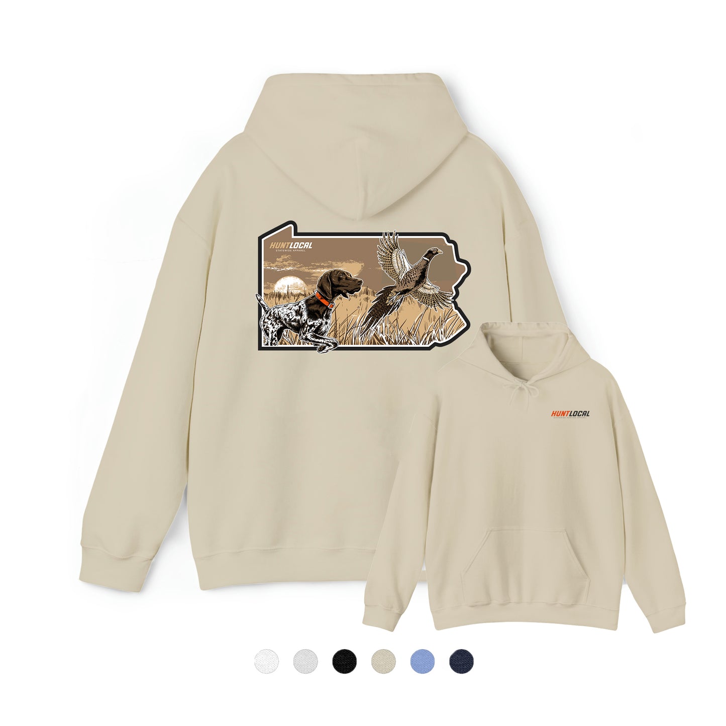 Pennsylvania - Upland Bird Dog Hoodie (back)