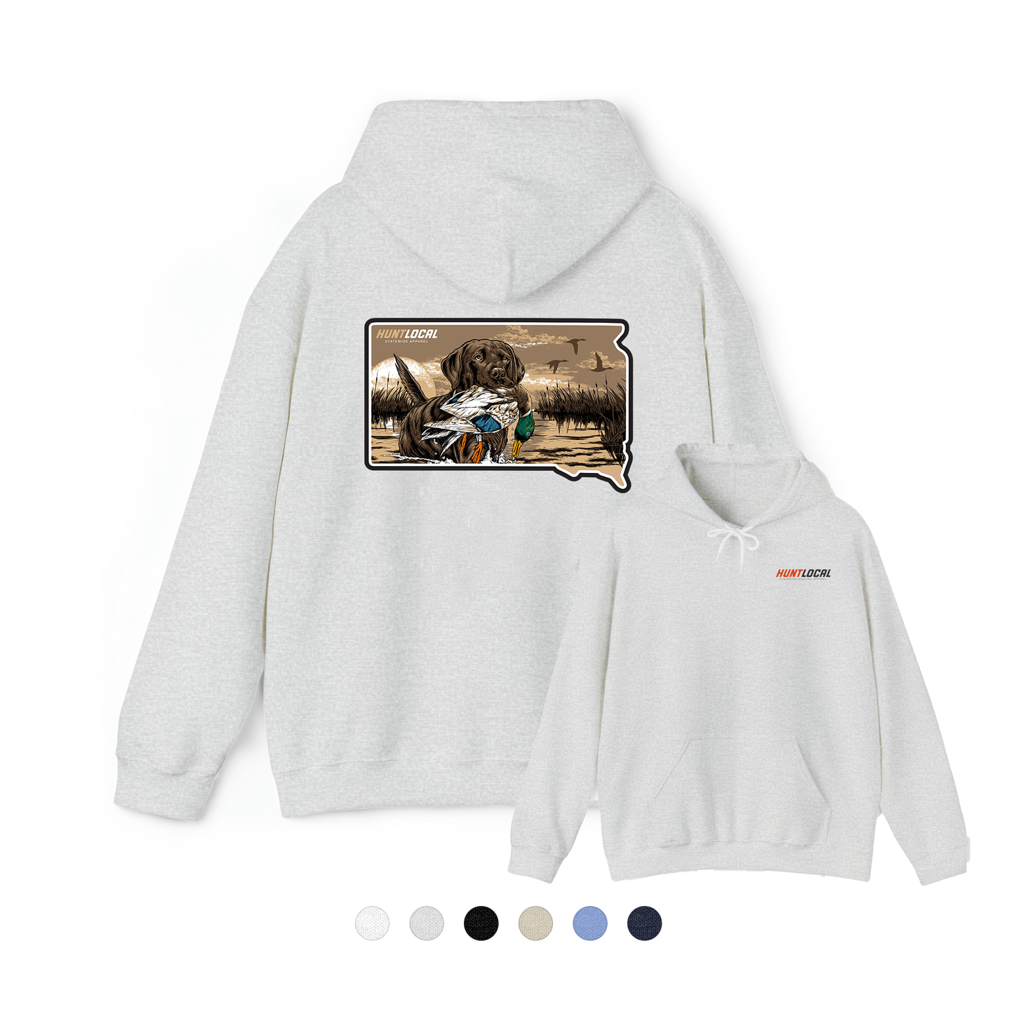 South Dakota - Waterfowl Lab Hoodie (back)