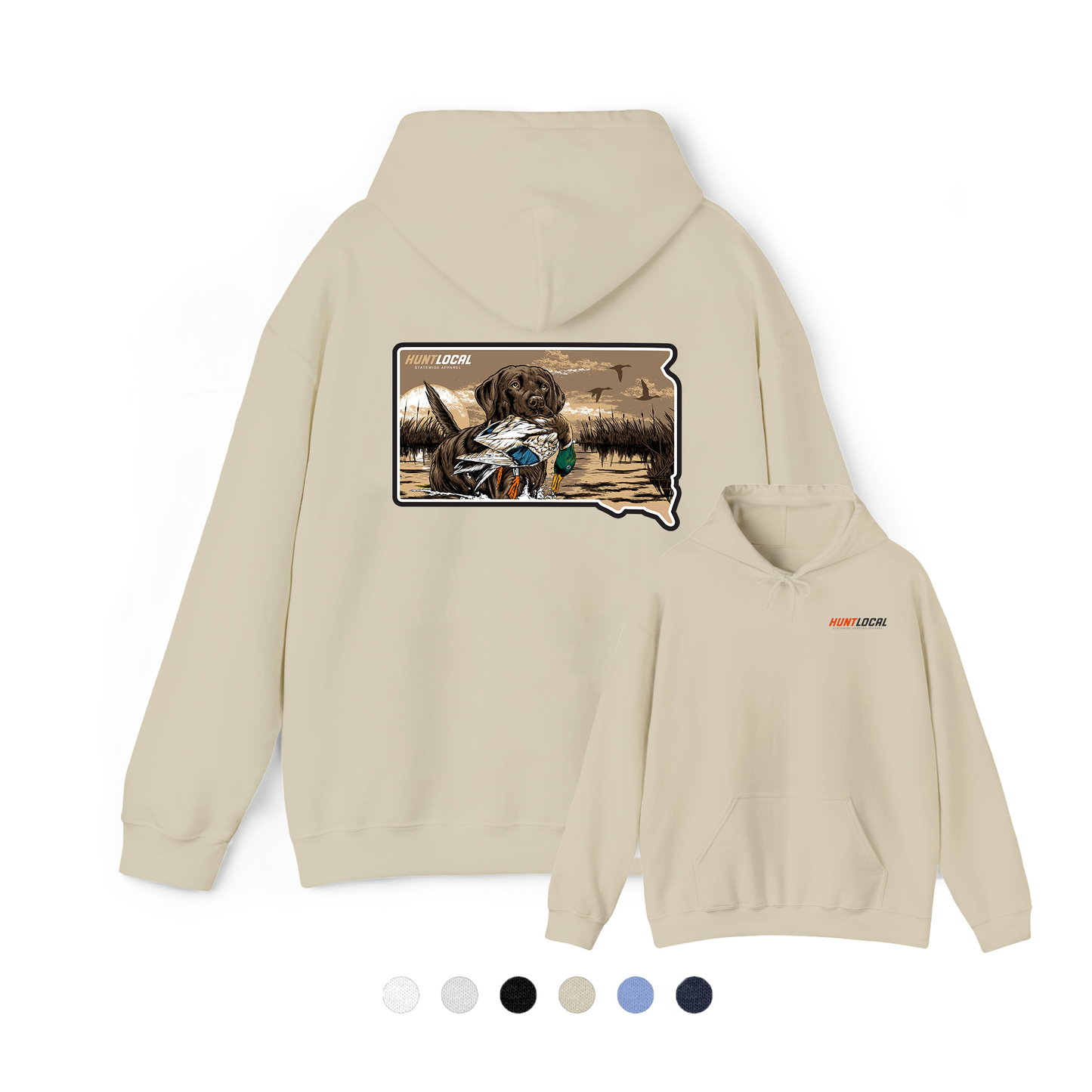 South Dakota - Waterfowl Lab Hoodie (back)
