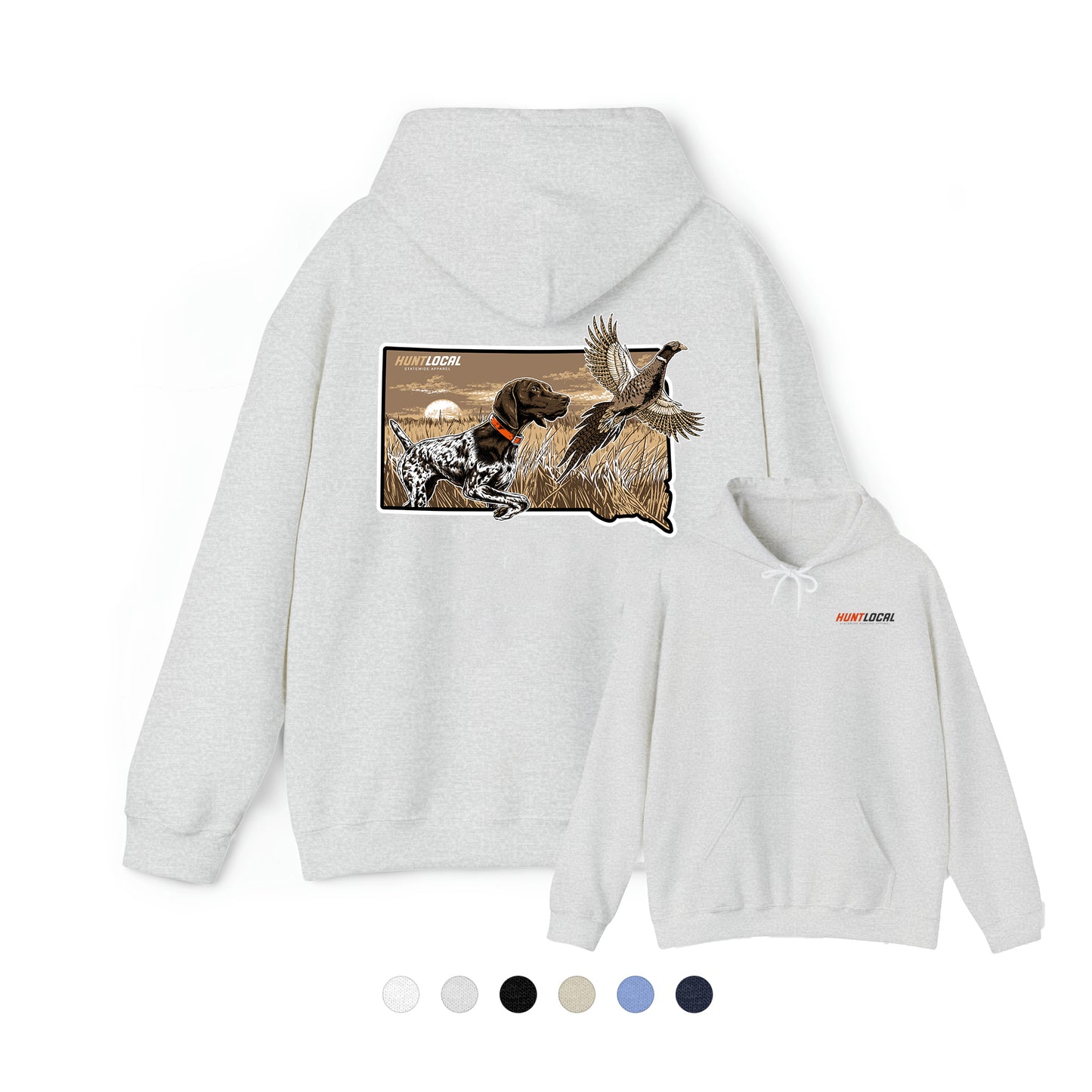 South Dakota - Upland Bird Dog Hoodie (back)