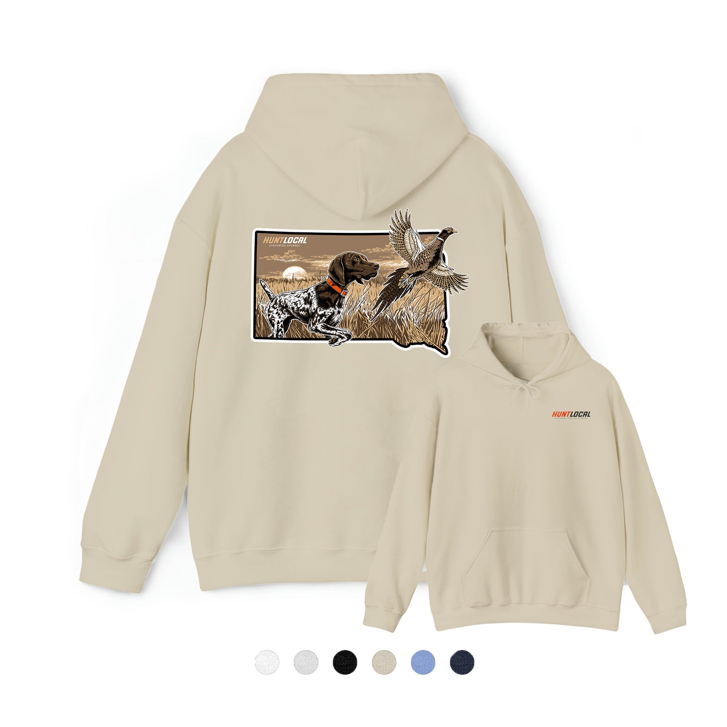 South Dakota - Upland Bird Dog Hoodie (back)