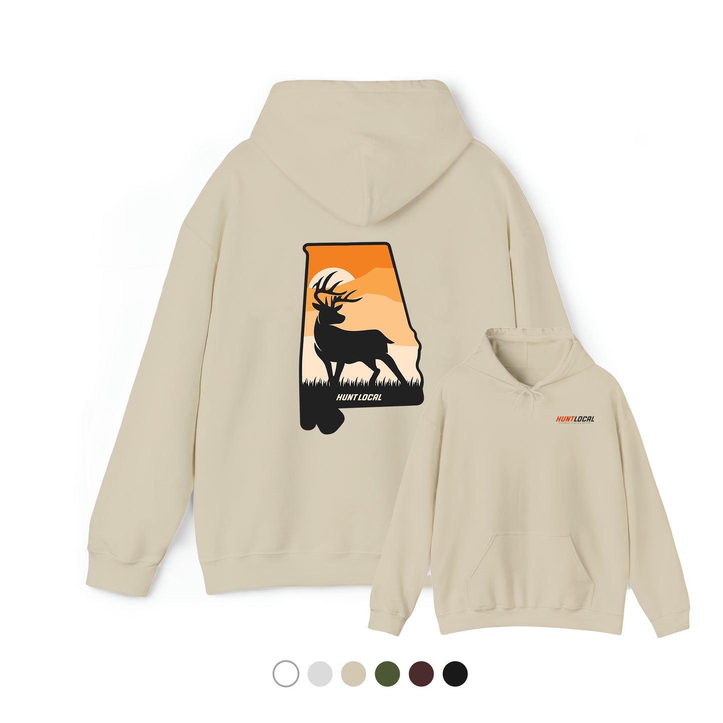 Alabama - Sunset Buck Hoodie (back)