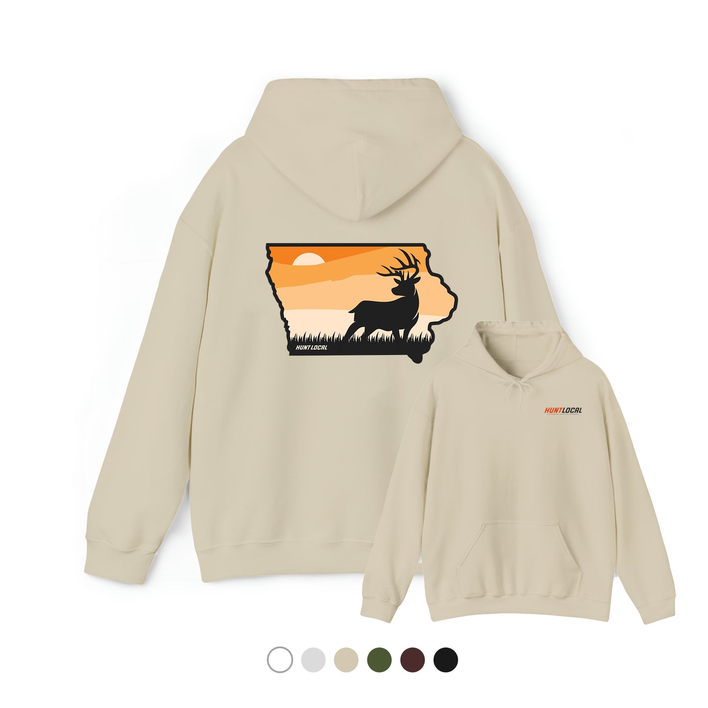 Iowa - Sunset Buck Hoodie (back)