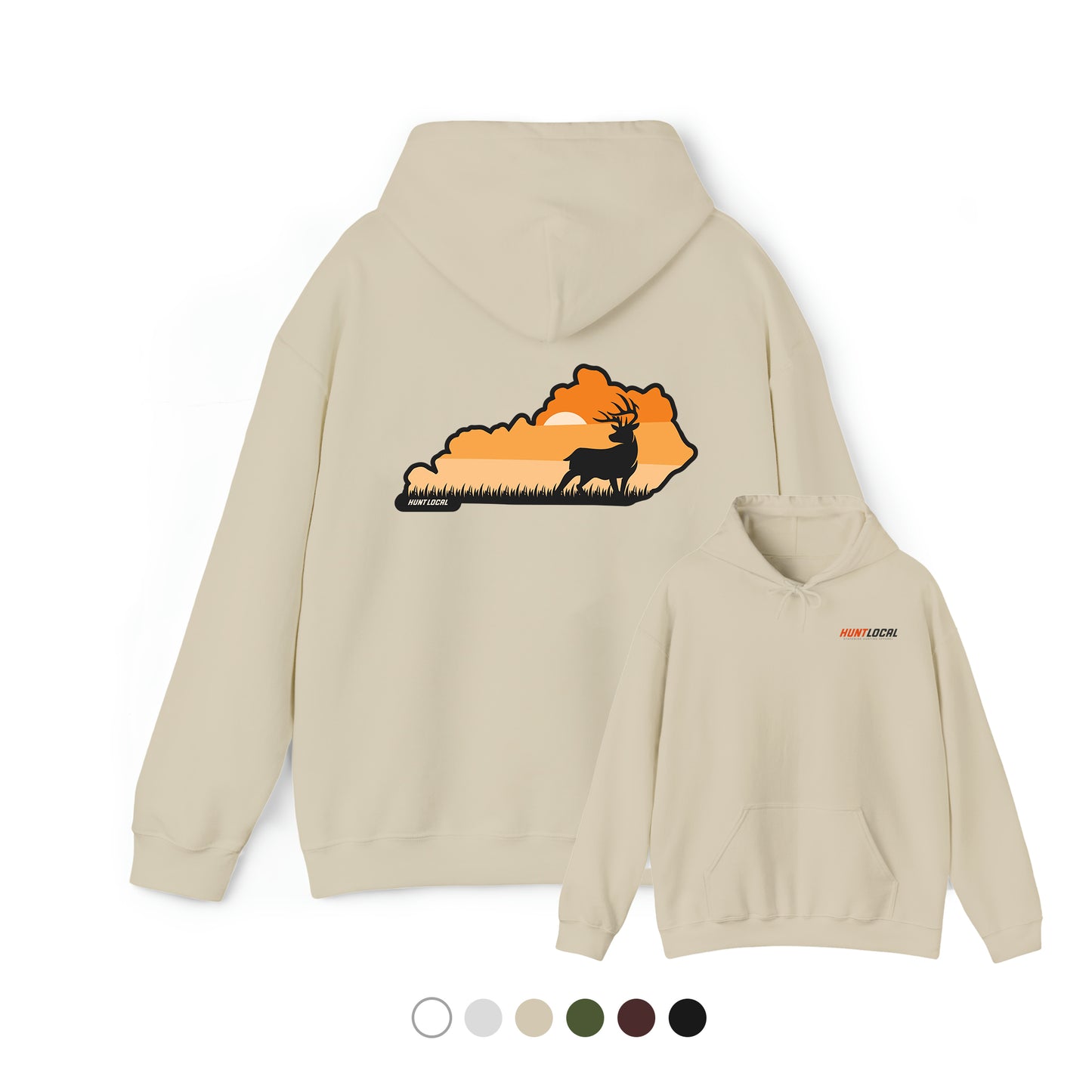 Kentucky - Sunset Buck Hoodie (back)