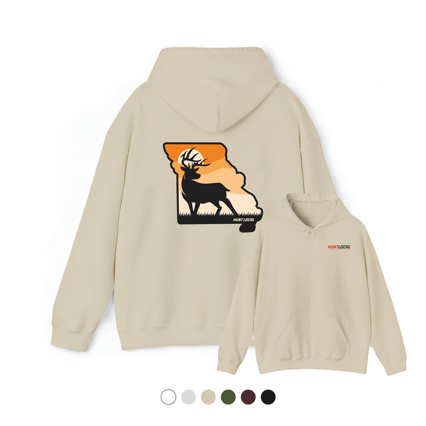 Missouri - Sunset Buck Hoodie (back)