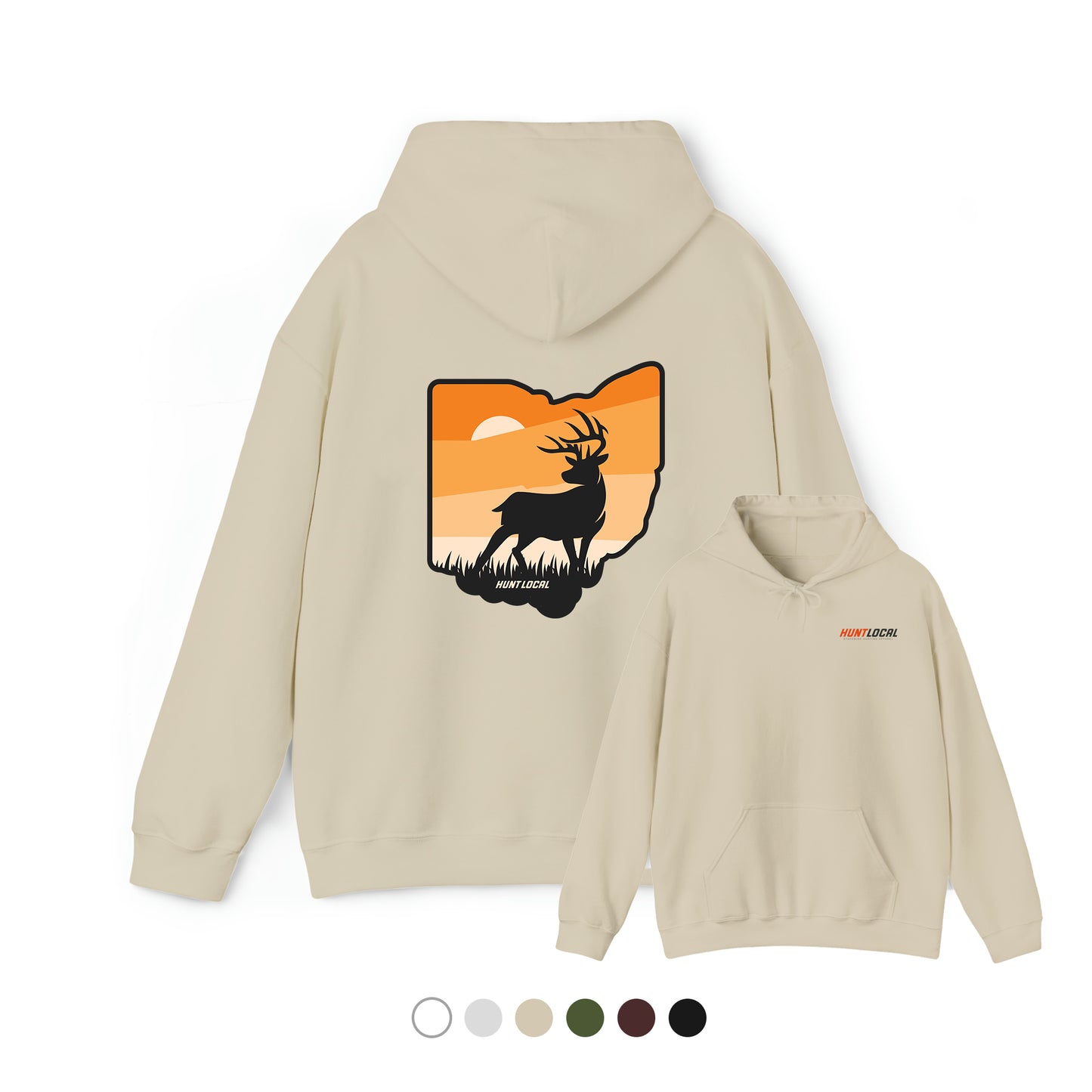 Ohio - Sunset Buck Hoodie (back)