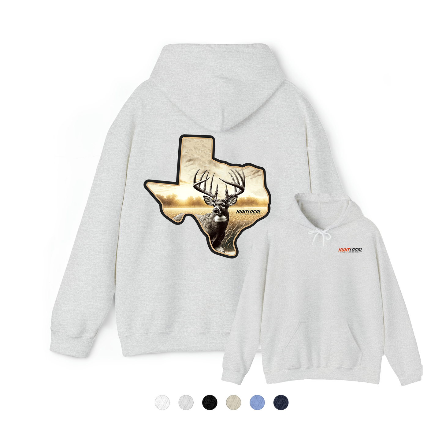 Texas - Whitetail Buck Hoodie (back)
