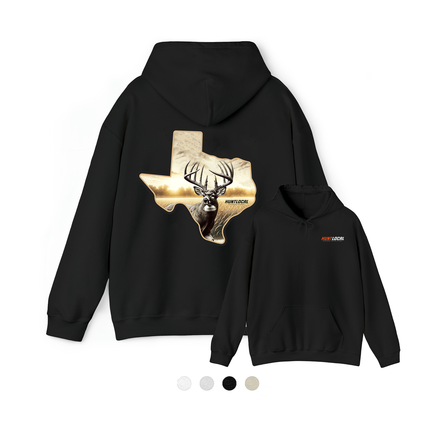 Texas - Whitetail Buck Hoodie (back)