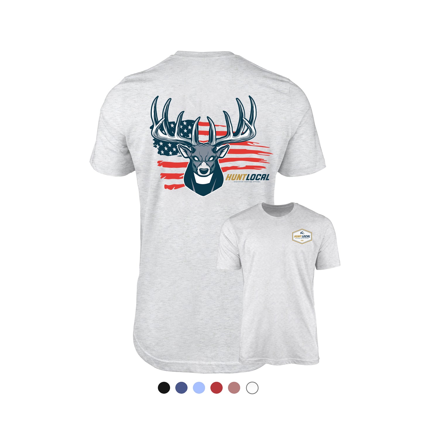 USA - Patriot Buck Distressed Tee (back)