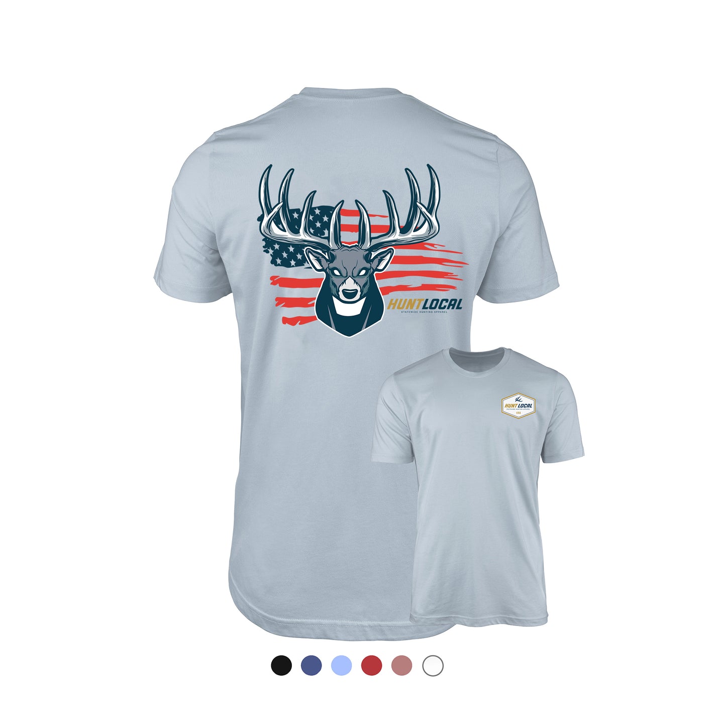 USA - Patriot Buck Distressed Tee (back)