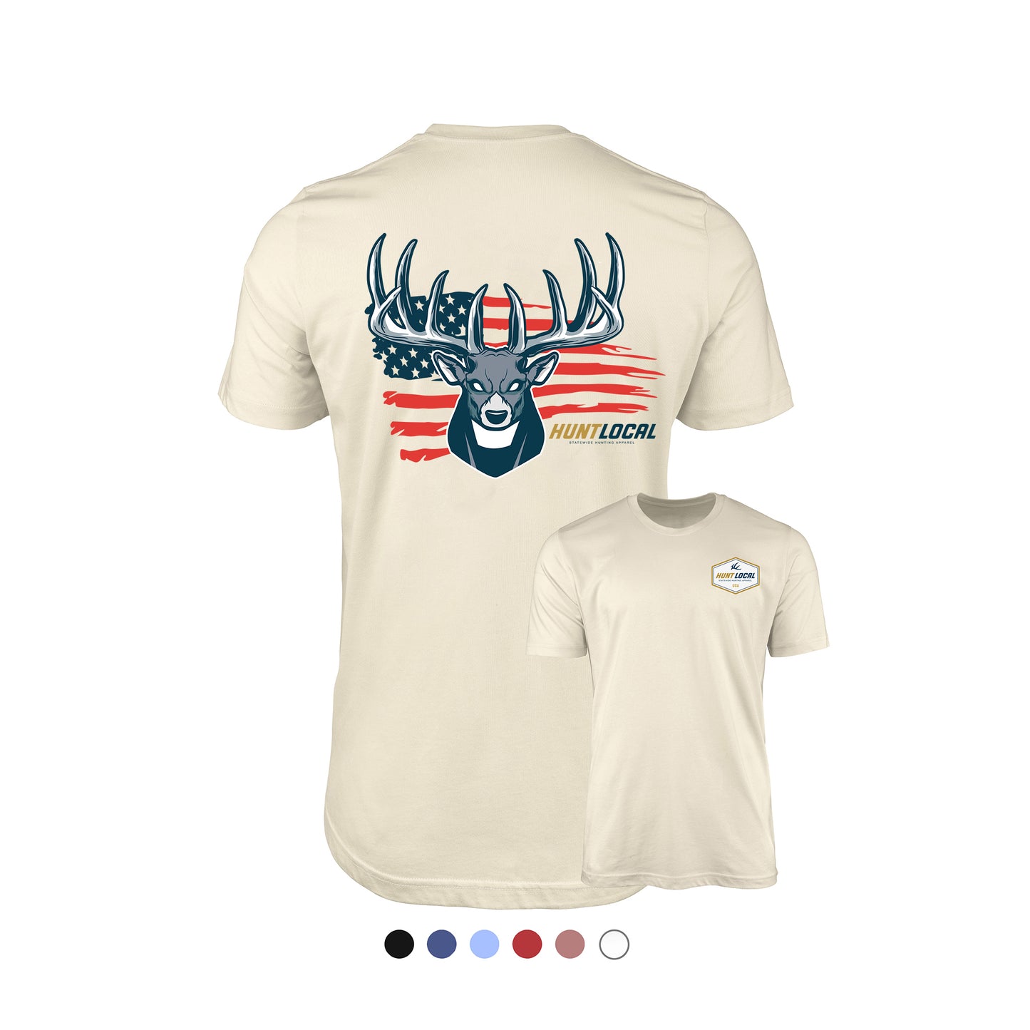 USA - Patriot Buck Distressed Tee (back)