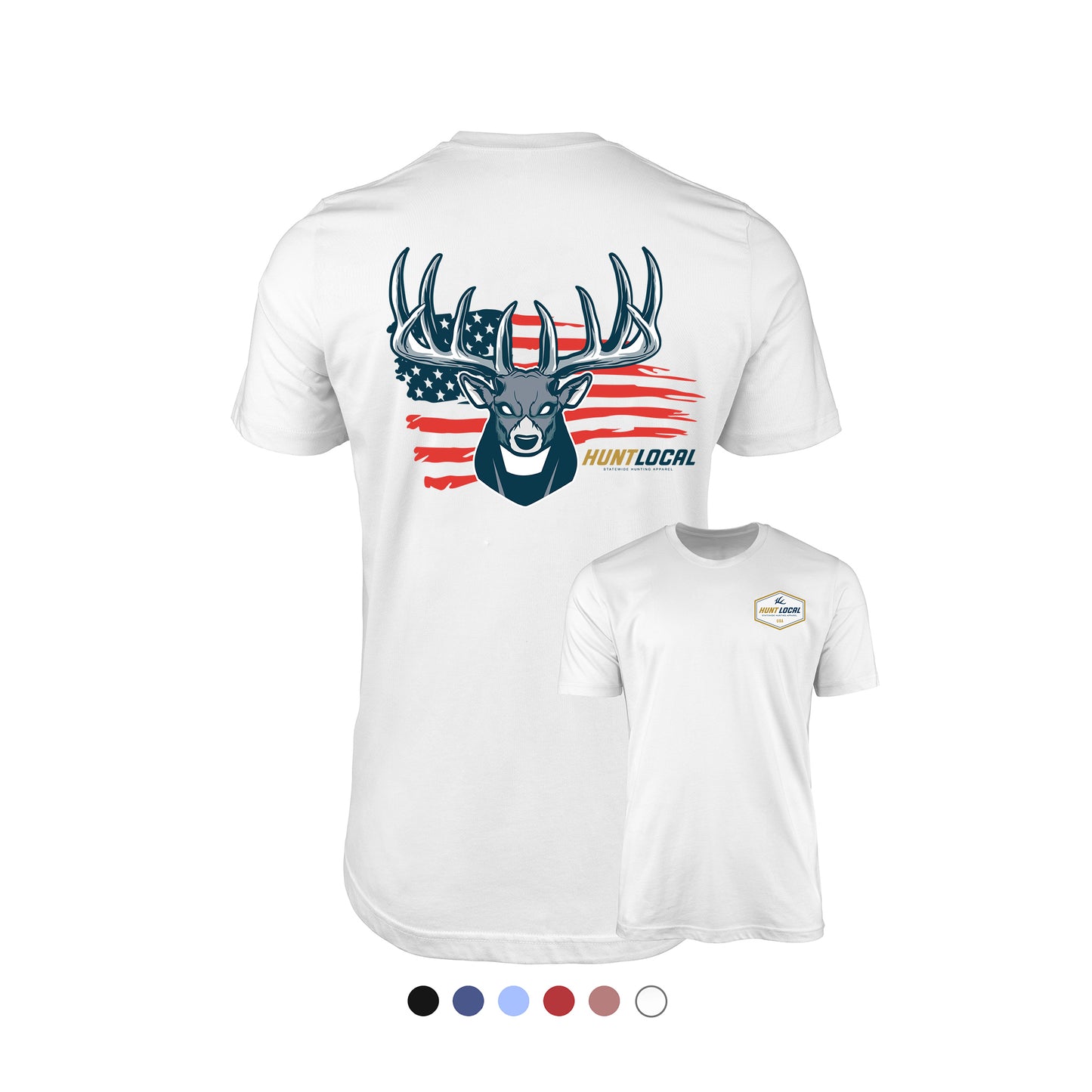 USA - Patriot Buck Distressed Tee (back)
