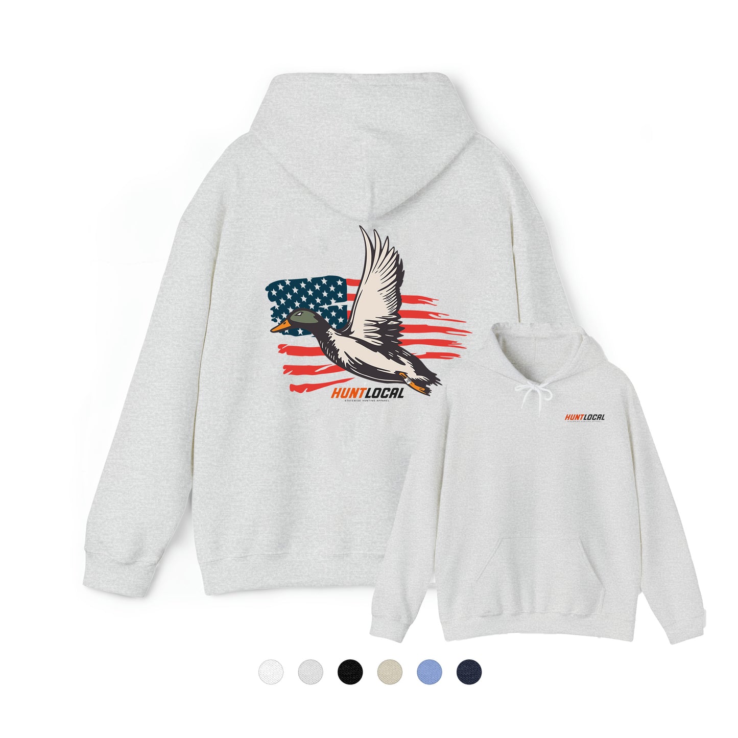 USA - Patriot Waterfowl Distressed Hoodie (back)