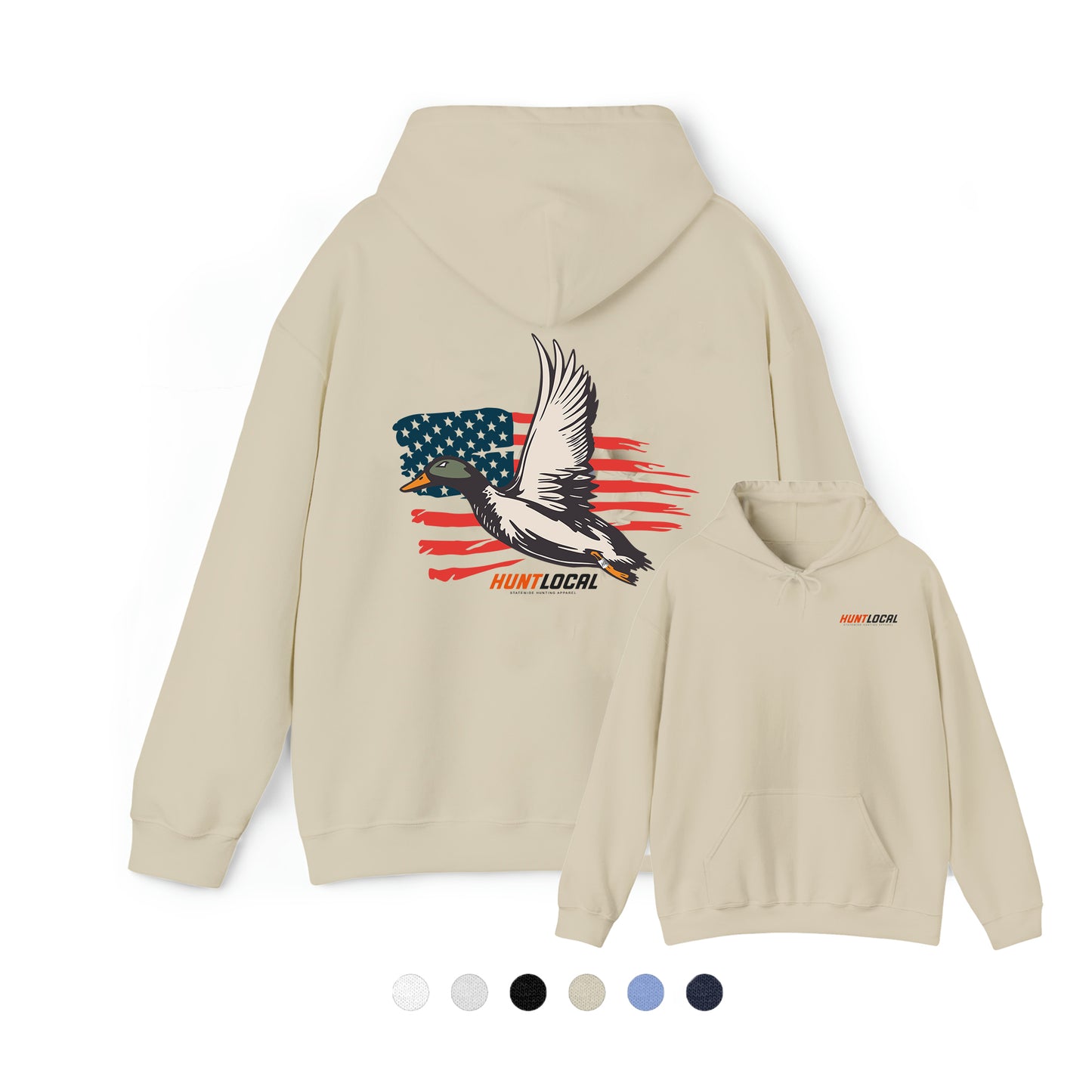 USA - Patriot Waterfowl Distressed Hoodie (back)