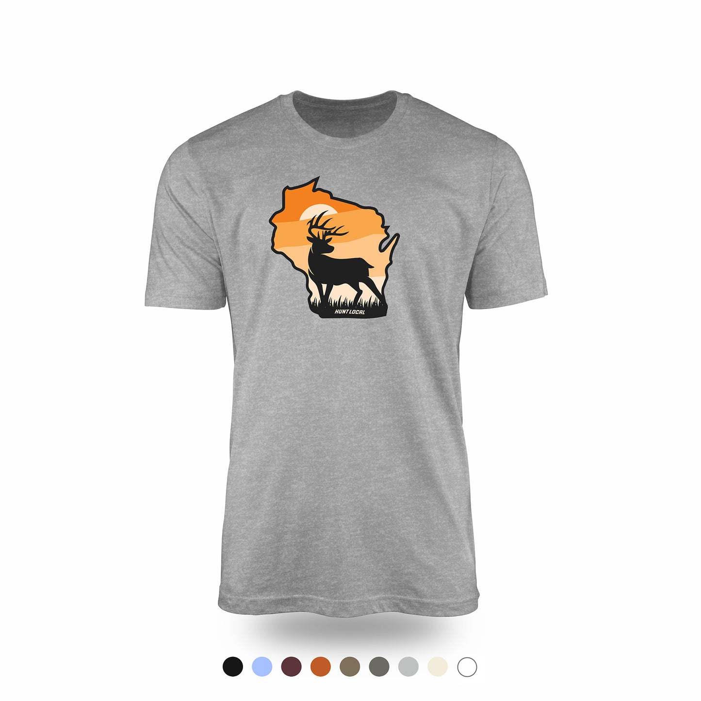 Wisconsin - Sunset Buck Front Tee