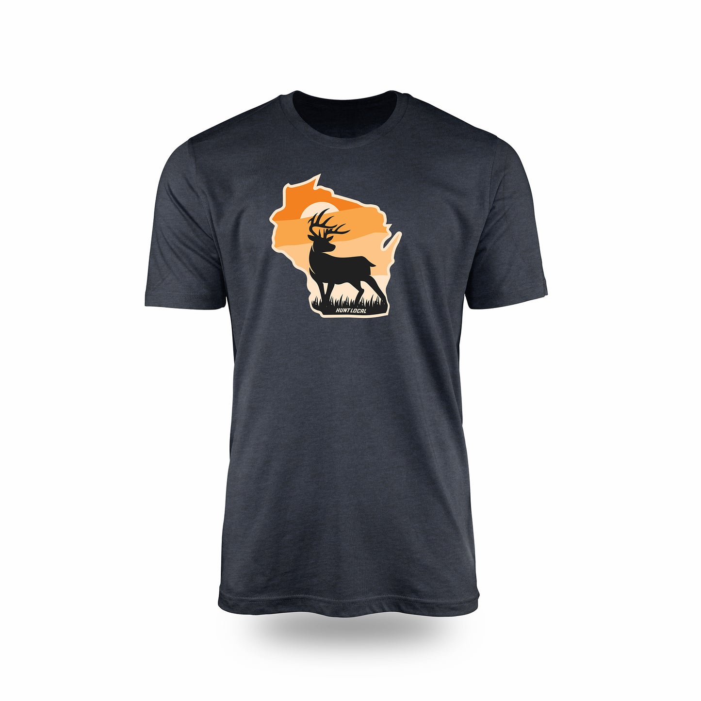 Wisconsin - Sunset Buck Front Tee