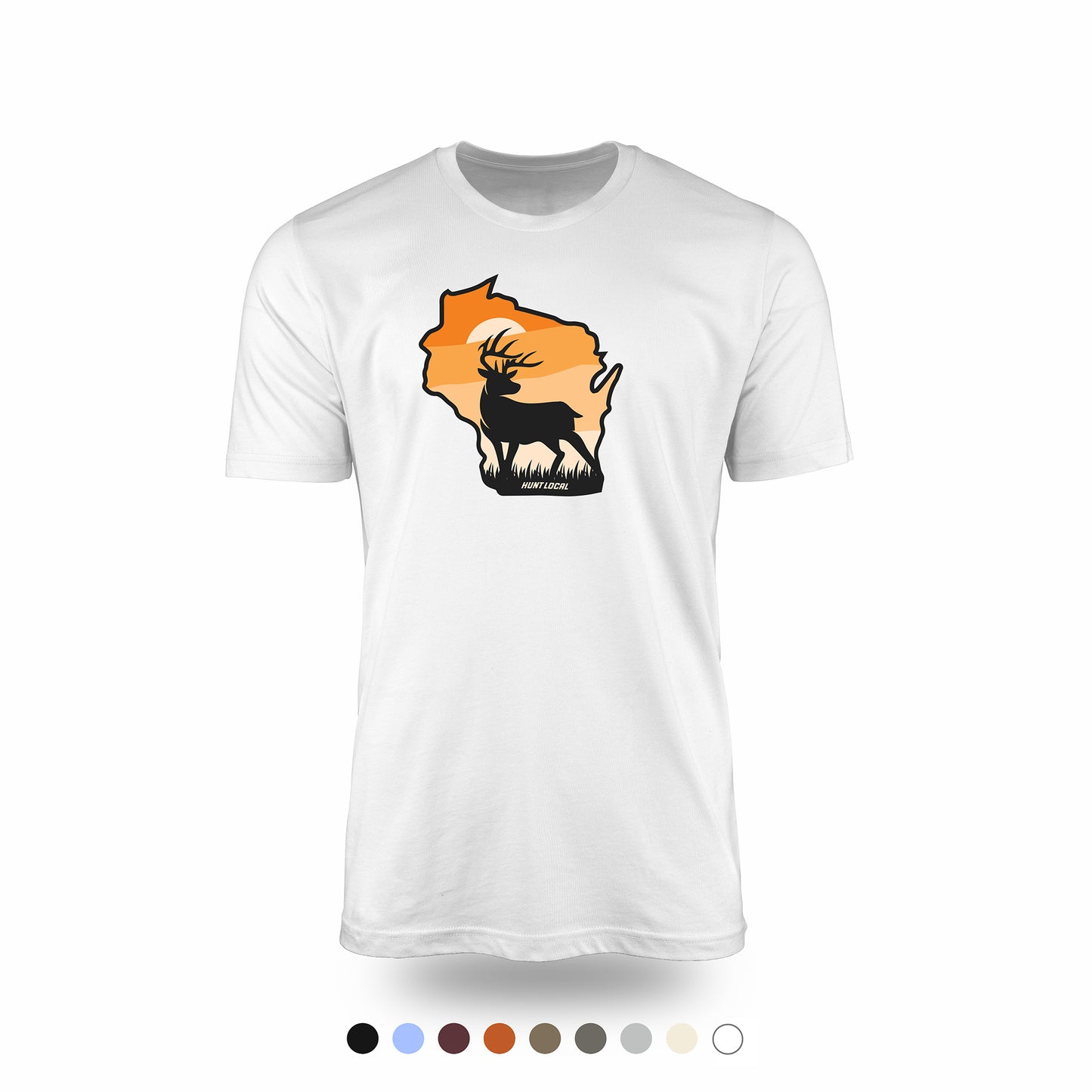 Wisconsin - Sunset Buck Front Tee