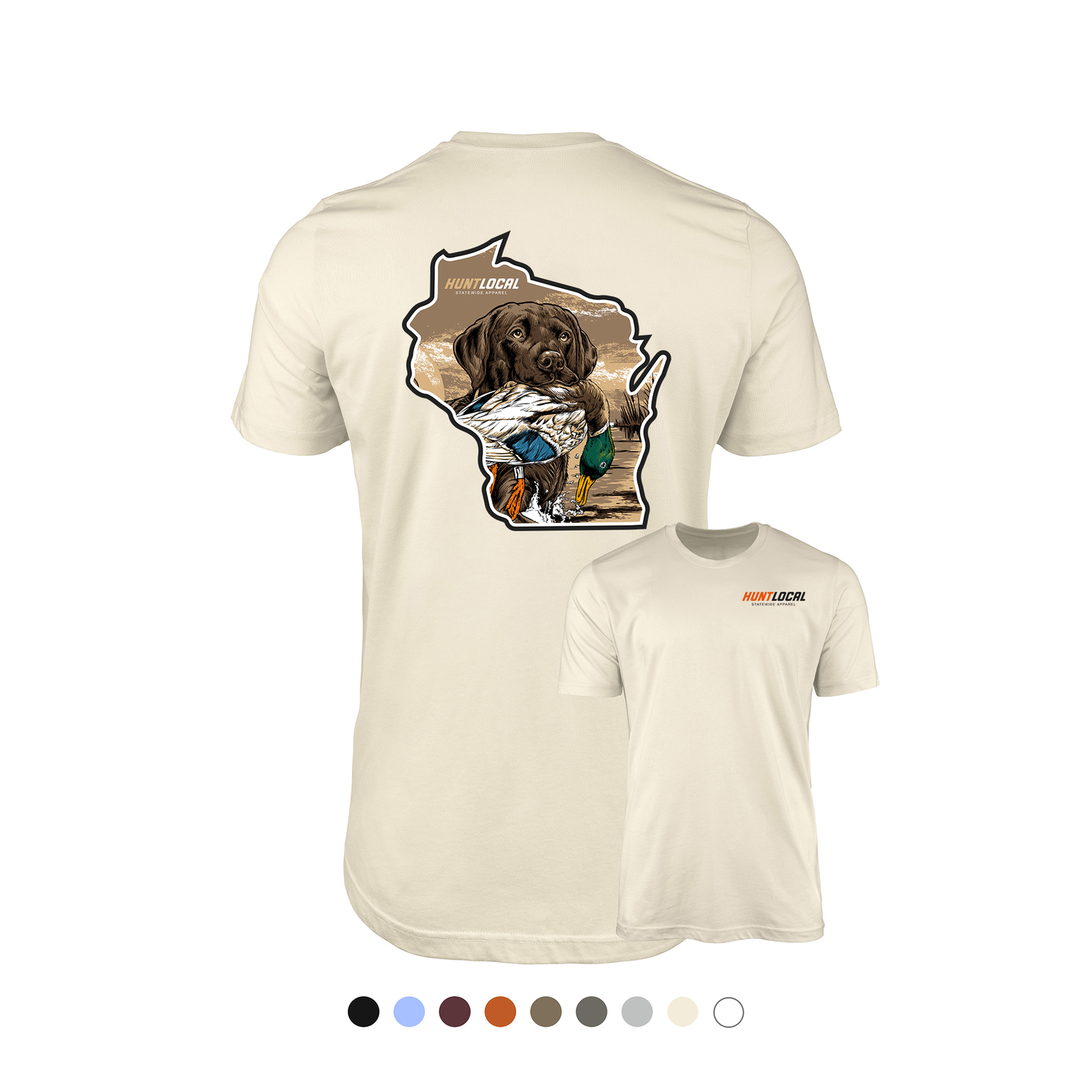 Wisconsin - Waterfowl Lab Tee (back)