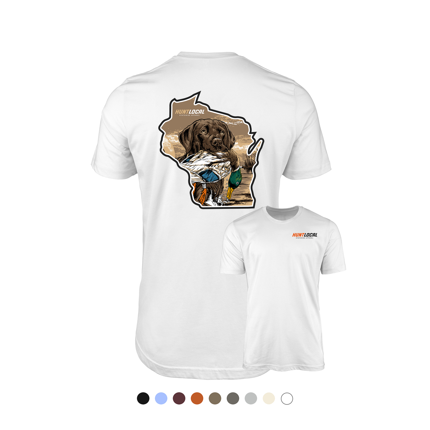Wisconsin - Waterfowl Lab Tee (back)