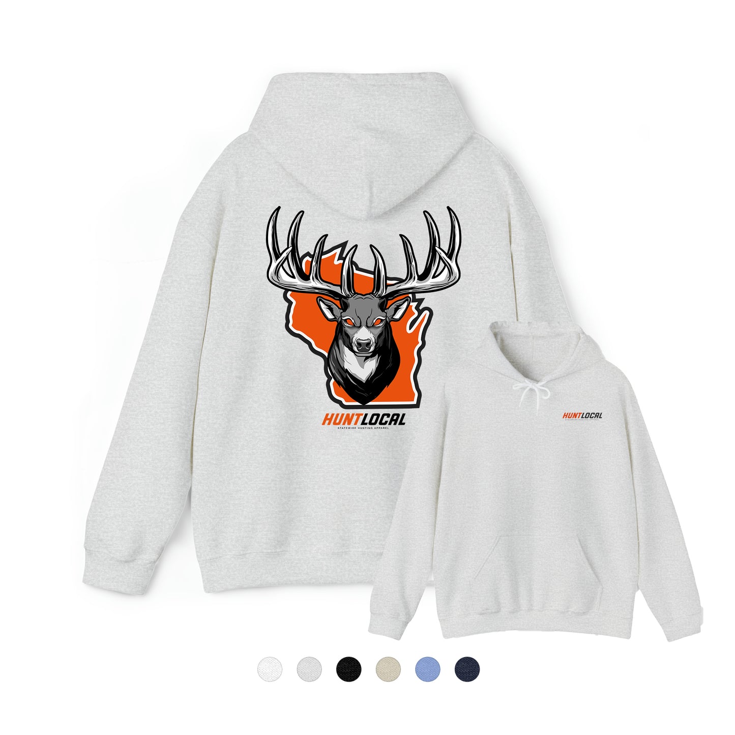 Wisconsin - Alpha Buck Hoodie (back)