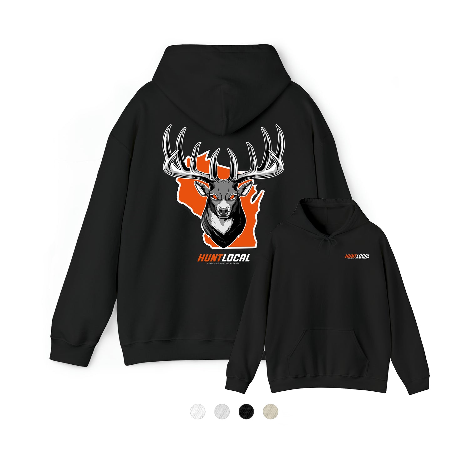Wisconsin - Alpha Buck Hoodie (back)