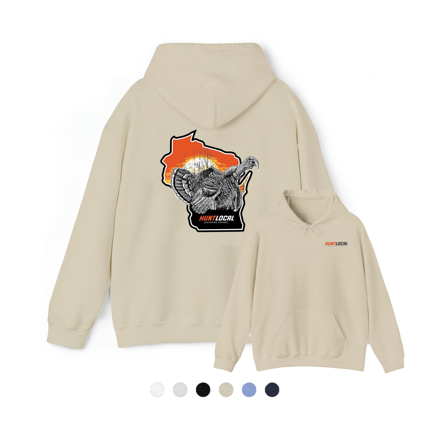 Wisconsin - Sunrise Turkey Hoodie (back)
