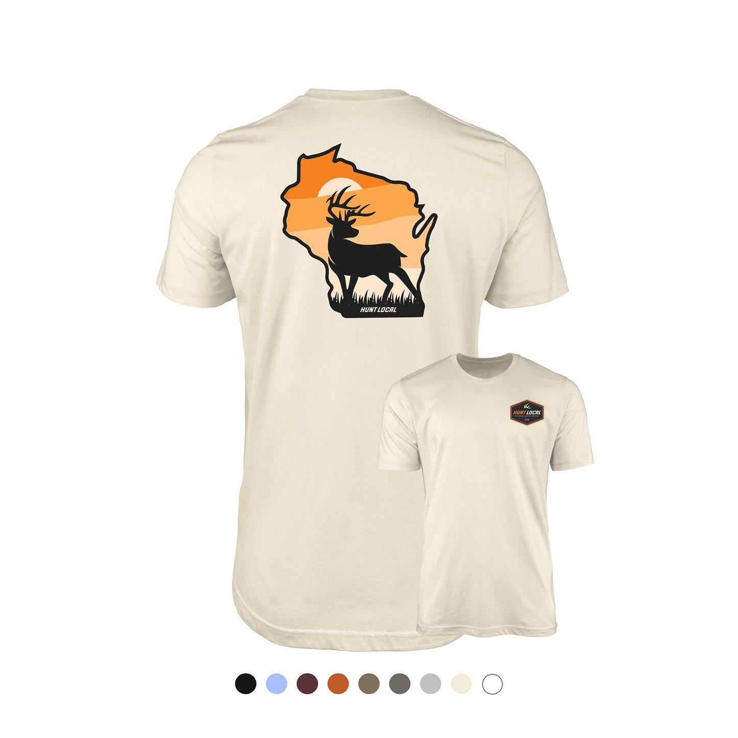 Wisconsin - Sunset Buck Tee