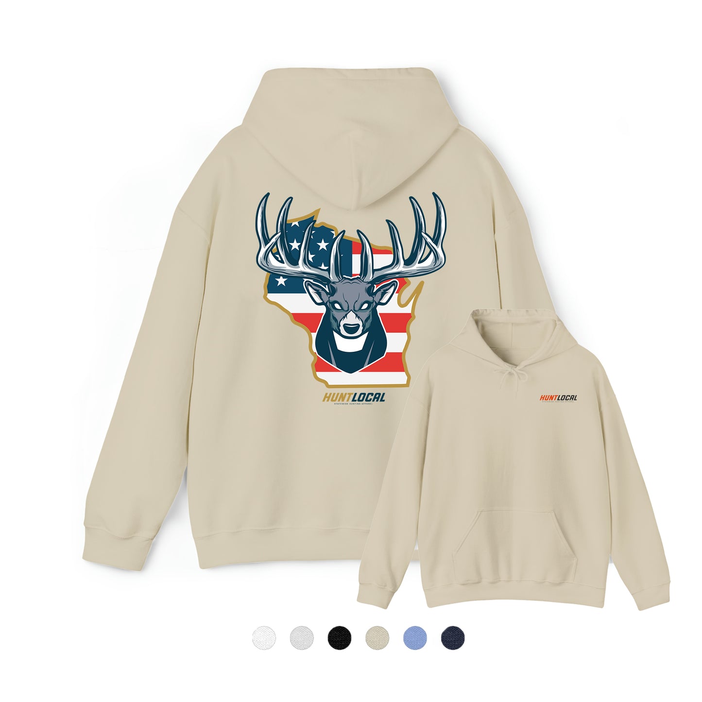 Wisconsin - USA Buck Hoodie (back)