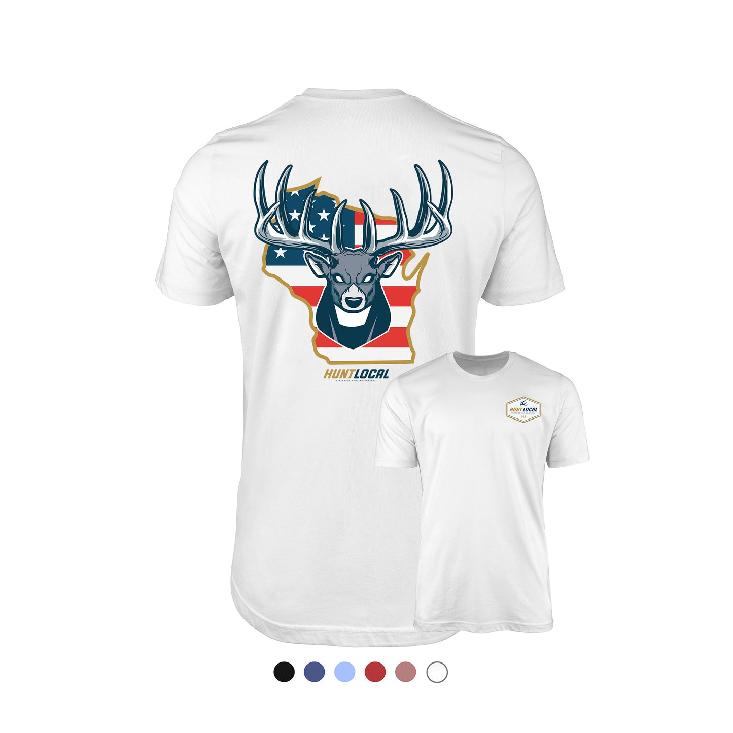 Wisconsin - USA Buck Tee (back)