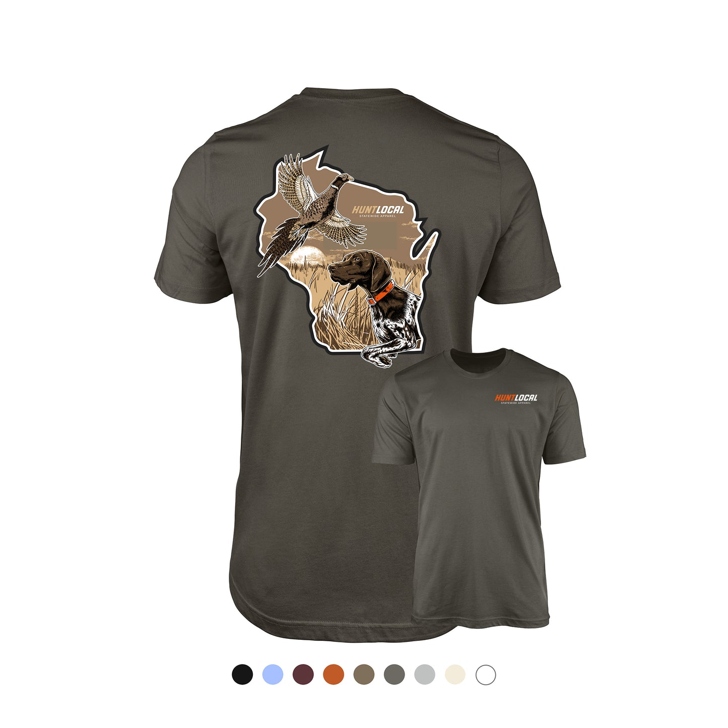 Wisconsin - Upland Bird Dog Tee (back)