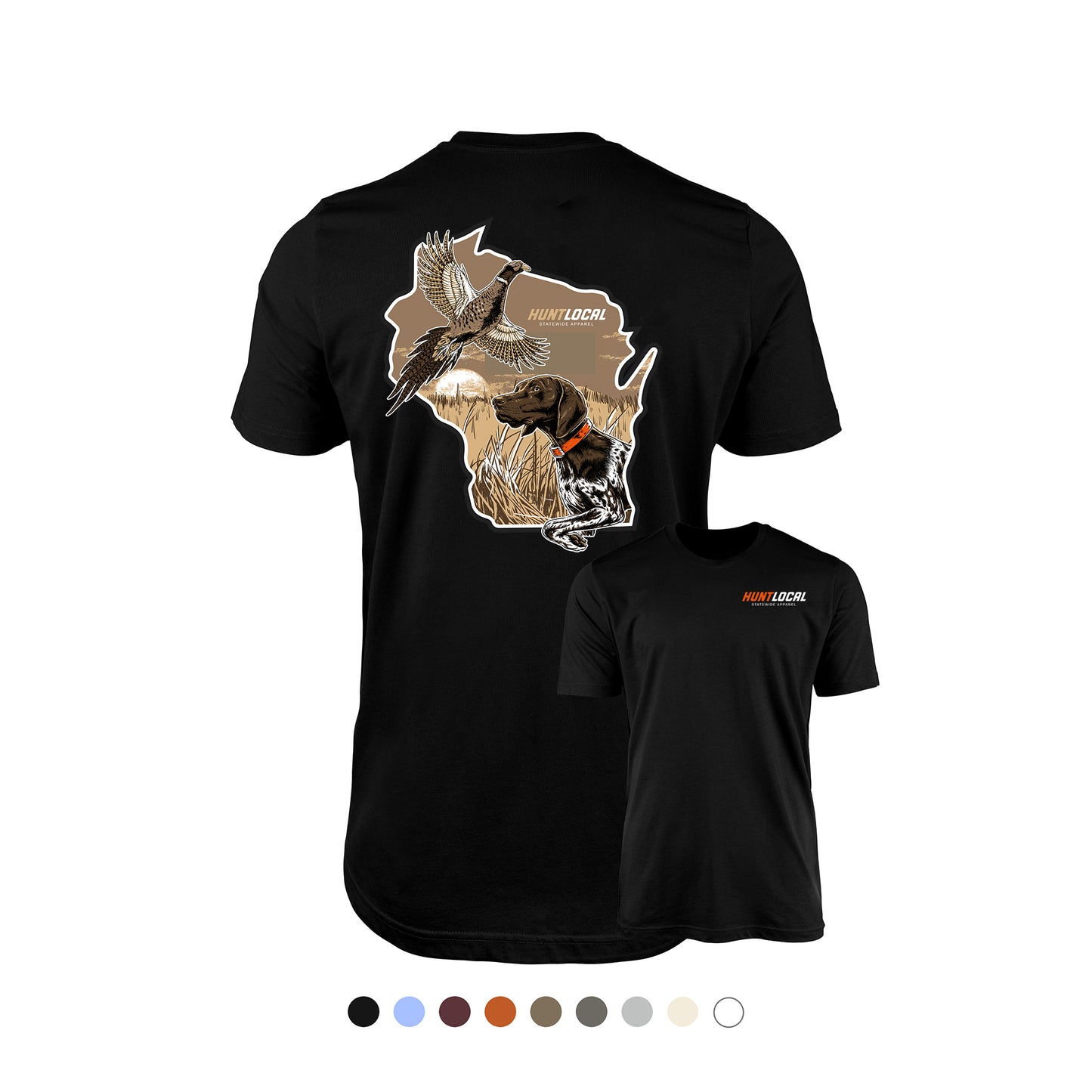 Wisconsin - Upland Bird Dog Tee (back)
