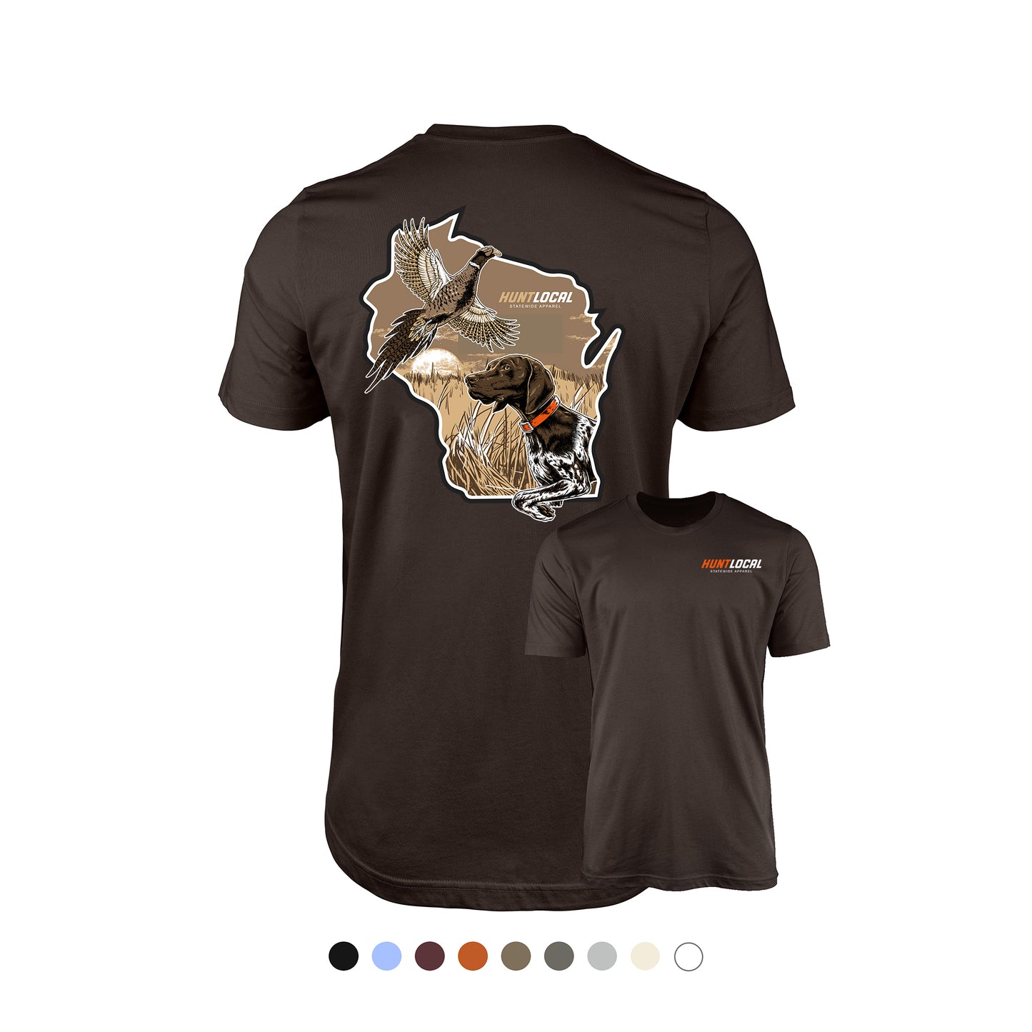 Wisconsin - Upland Bird Dog Tee (back)