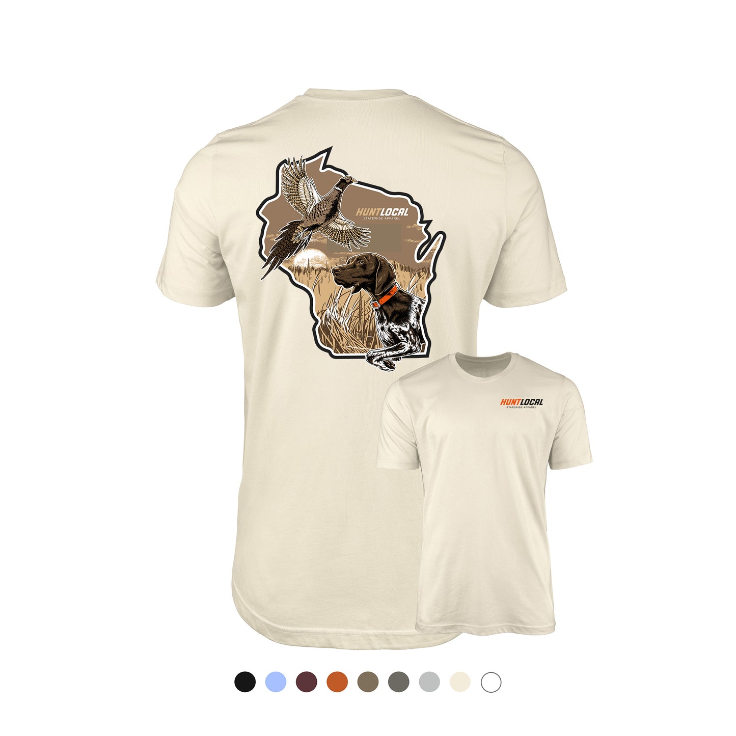Wisconsin - Upland Bird Dog Tee (back)