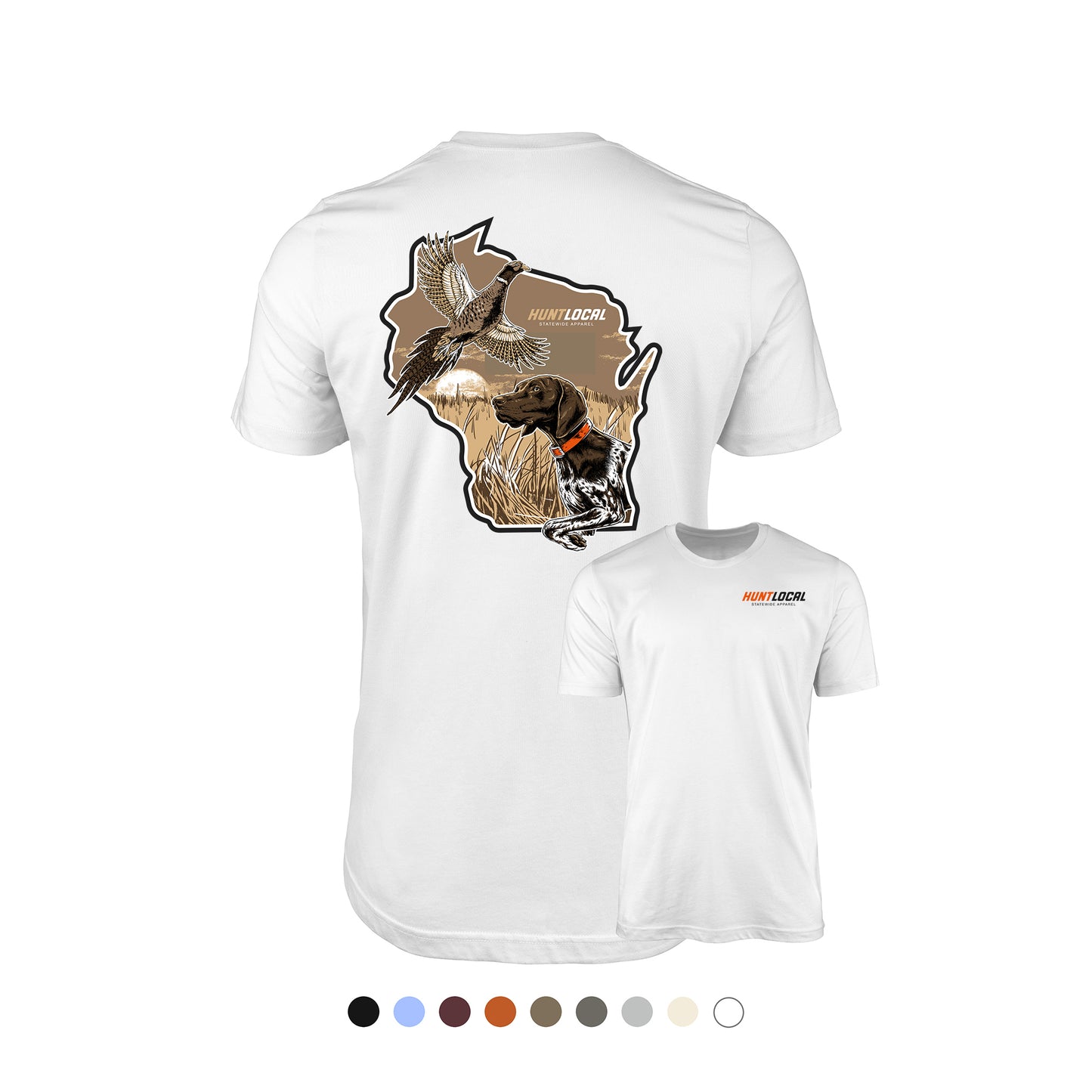 Wisconsin - Upland Bird Dog Tee (back)