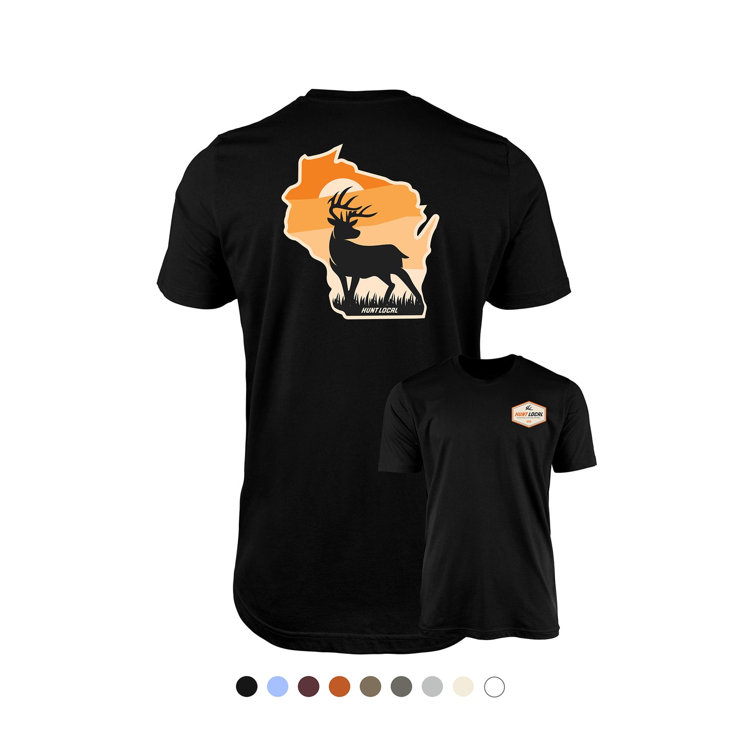 Wisconsin - Sunset Buck Tee
