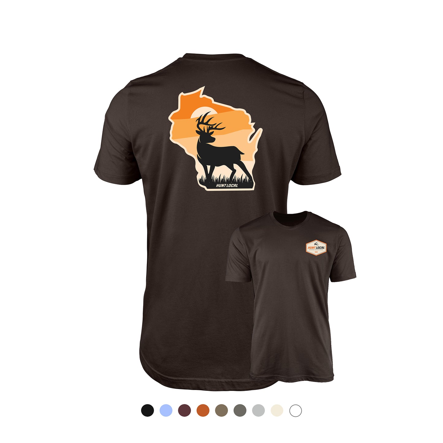 Wisconsin - Sunset Buck Tee
