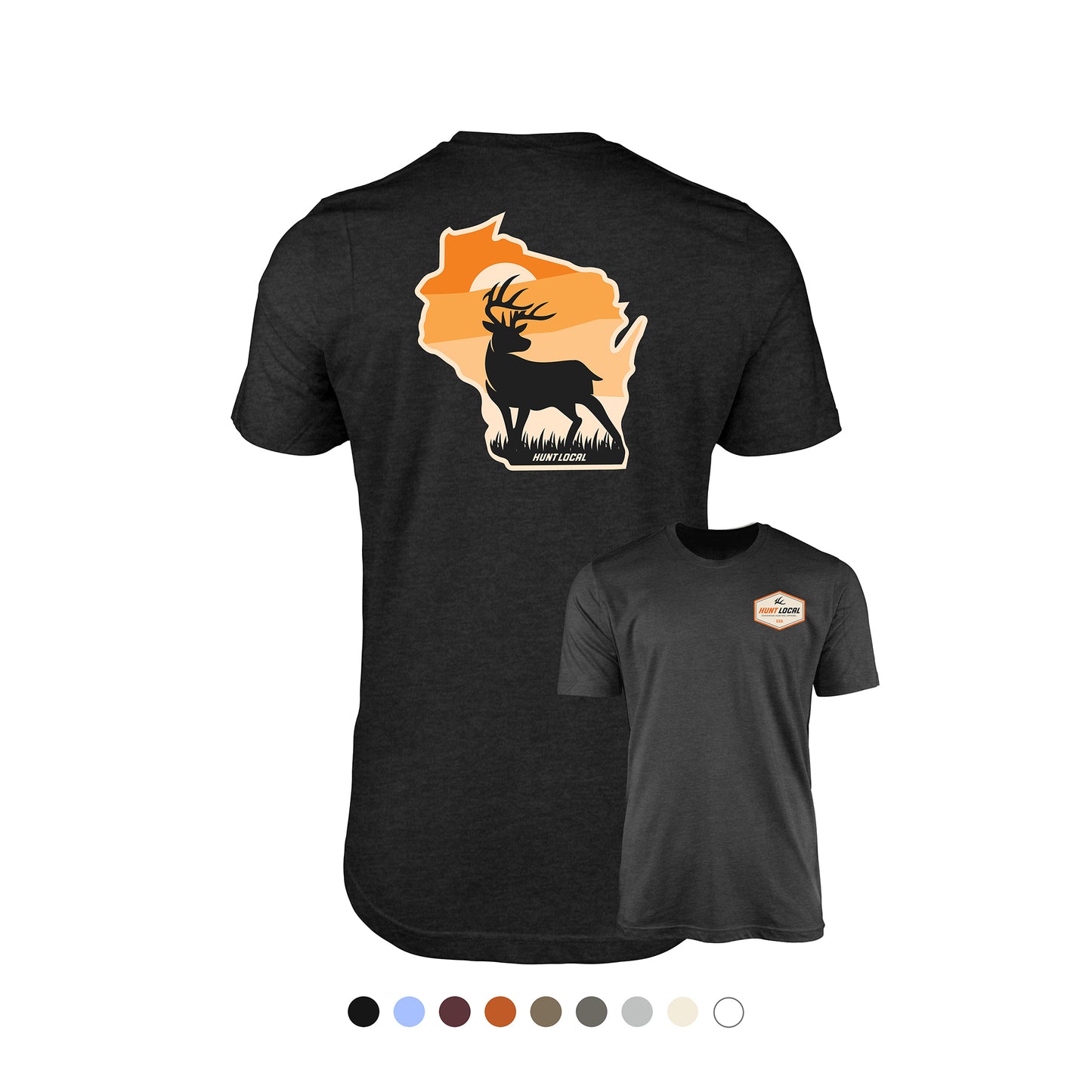 Wisconsin - Sunset Buck Tee
