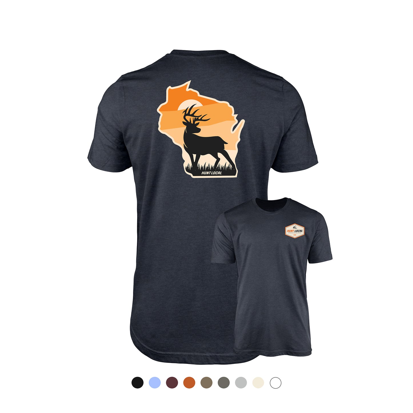 Wisconsin - Sunset Buck Tee