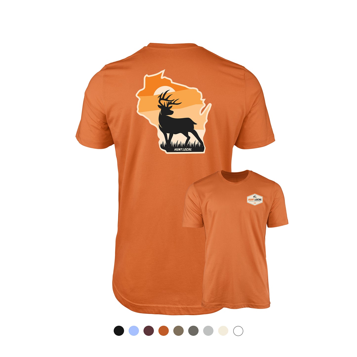 Wisconsin - Sunset Buck Tee