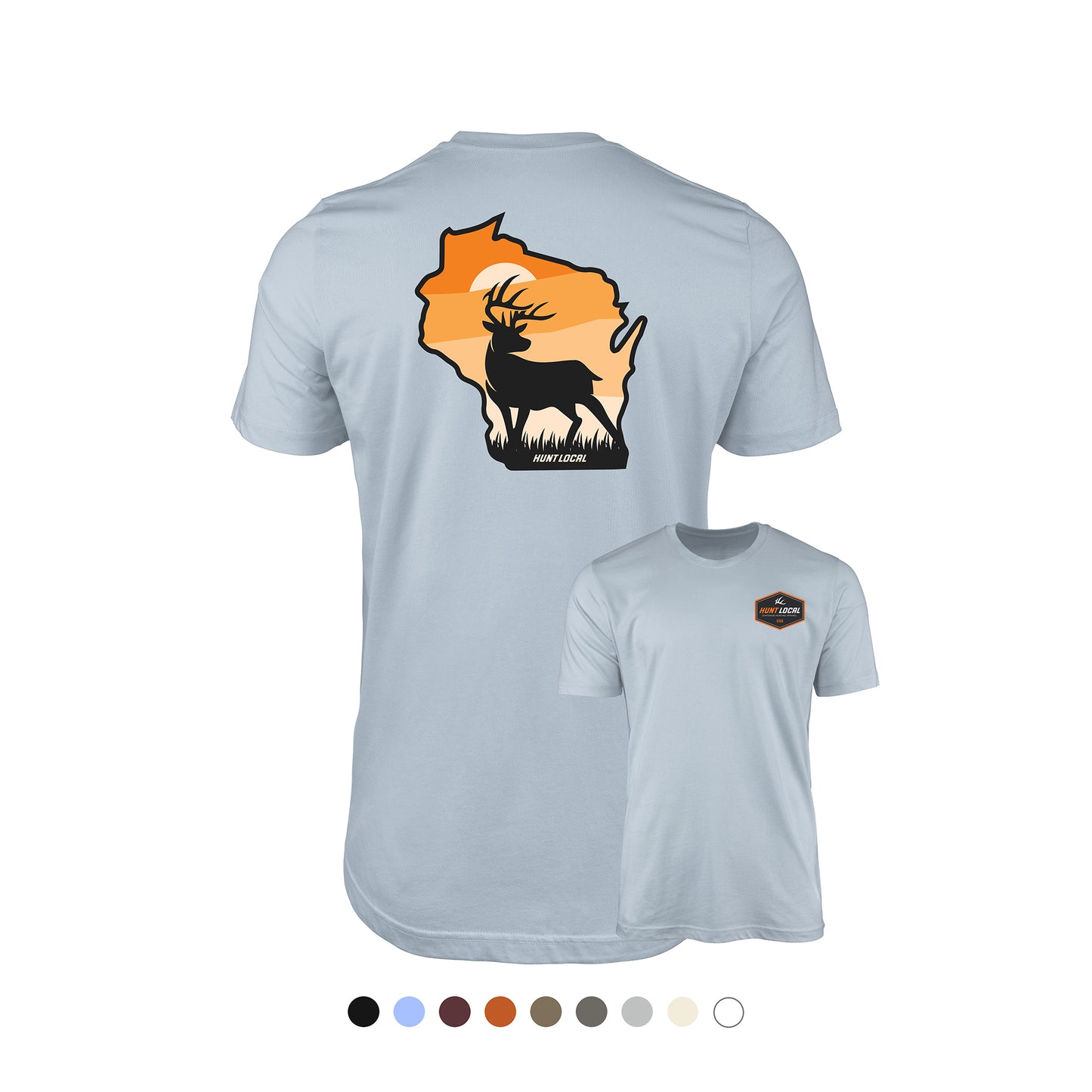 Wisconsin - Sunset Buck Tee