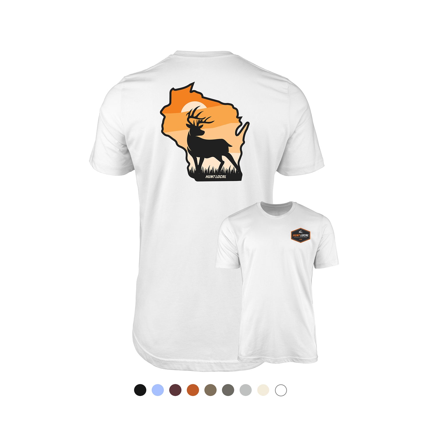 Wisconsin - Sunset Buck Tee