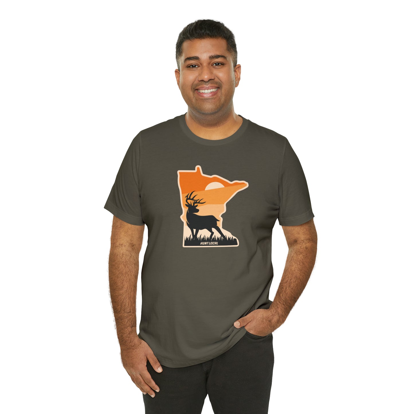 Minnesota - Sunset Buck Front Tee