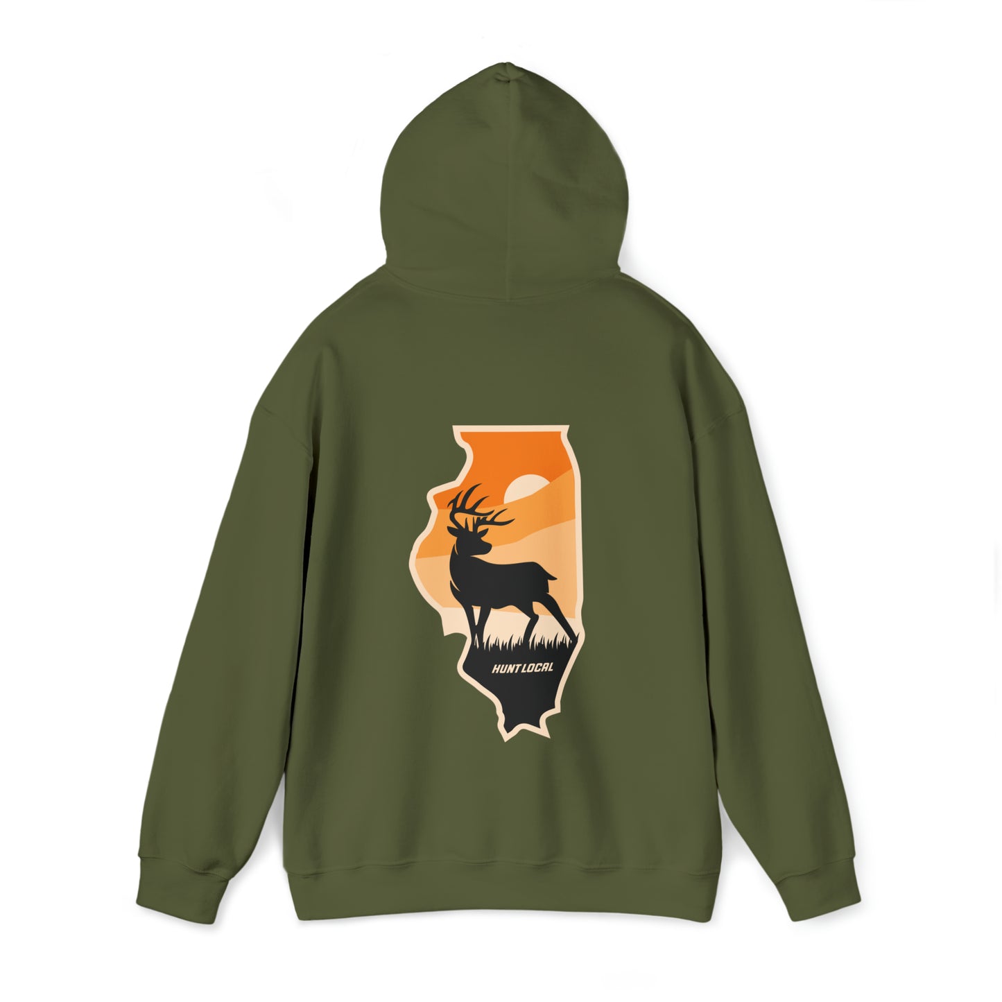 Illinois - Sunset Buck Hoodie (back)