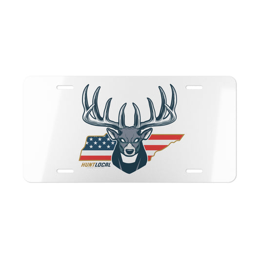 Tennessee - Alpha Buck License Plate (white)